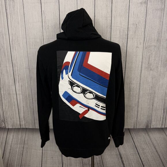 Puma x BMW Motorsport Men's Medium Black M1 M3 M5 Street Racer Pullover Hoodie - Picture 4 of 8